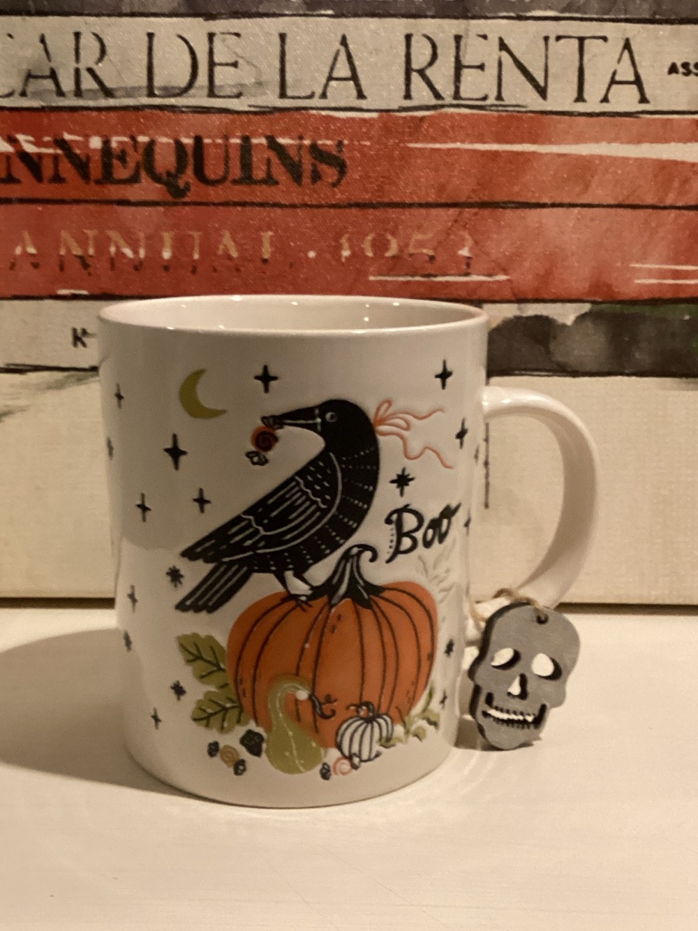 Prima Design Crow and Pumpkin Halloween Mug 🎃🐦‍⬛